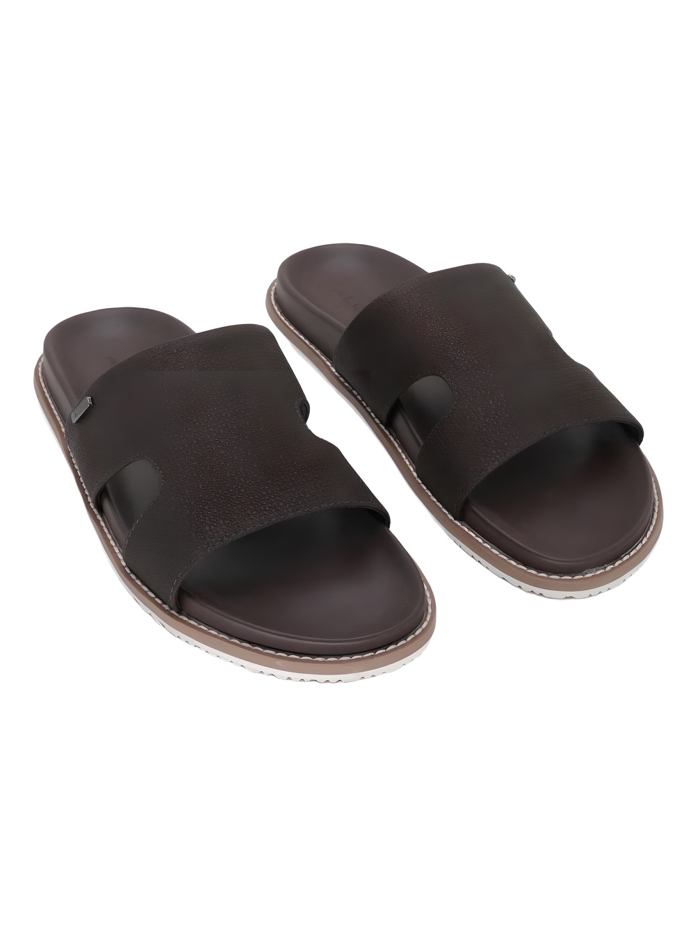 ALDO Mens Becket Round-Toe Slides Sandals Dark Brown Size 9.5M